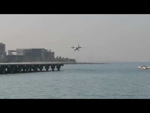 SkyDive plane landing in Dubai Marina 16.11.2021