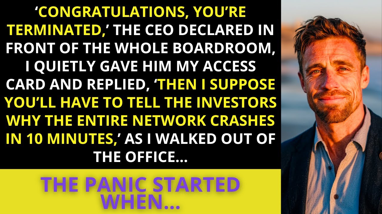 CEO FIRED ME IN FRONT OF THE ENTIRE BOARD MEETING BUT TEN MINUTES LATER HE REGRETTED IT COMPLETELY!!
