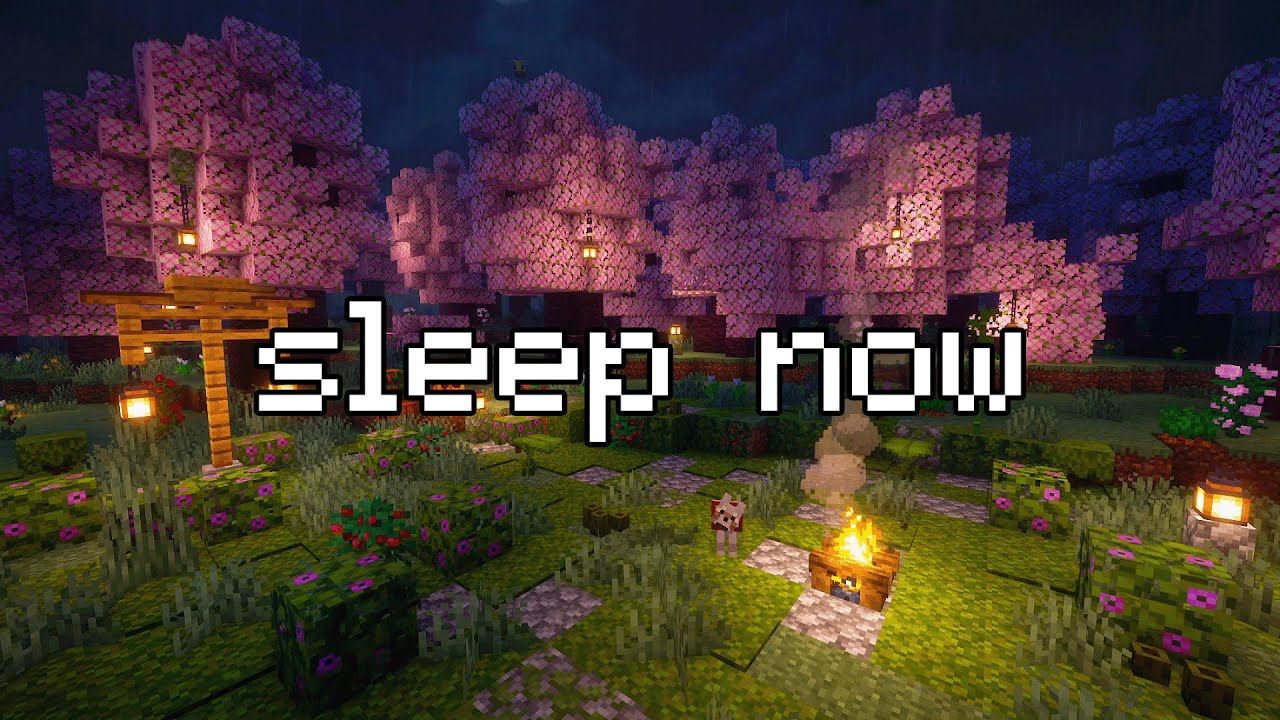 it's time to sleep, go to bed... (minecraft nostalgic music & soft rain ...