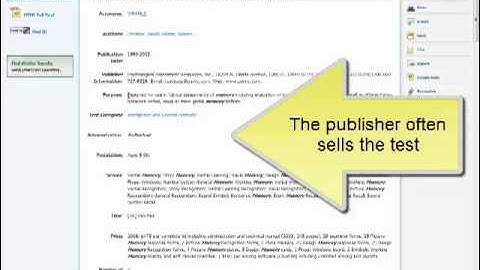 Mental Measurement Yearbook