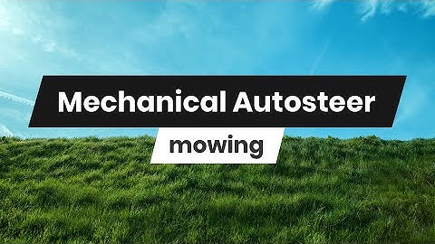 FieldBee Mechanical Autosteer - Mowing operation  // Mechanisches automatisches Lenksystem mähen