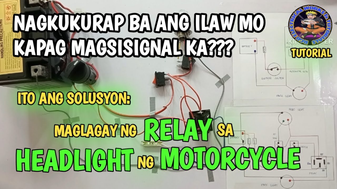 PANO MAGINSTALL NG RELAY SA ILAW NG MOTOR TUTORIAL tutorial 