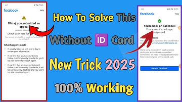 YOU SUBMITTED AN APPEAL FACEBOOK PROBLEM SOLVE WITHOUT IDENTITY 2025 || FB YOU SUBMITTED AN APPEAL