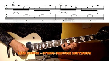 String Skipping Arpeggios - Paul Gilbert Style - GUITAR LESSON with TAB