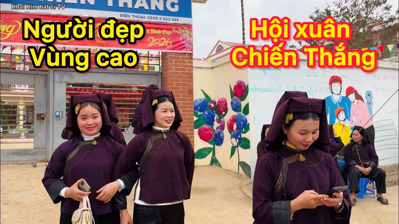 Toàn cảnh hội xuân vùng cao nhiều người đẹp chợ tình Chiến Thắng hát si sli