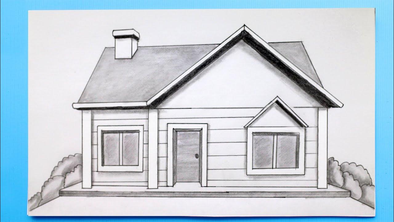 Modern House Drawing - YouTube