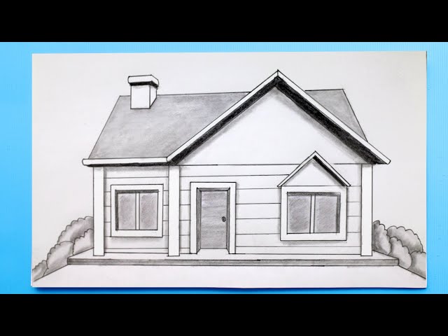 How to Draw a House Step By Step – For Kids & Beginners