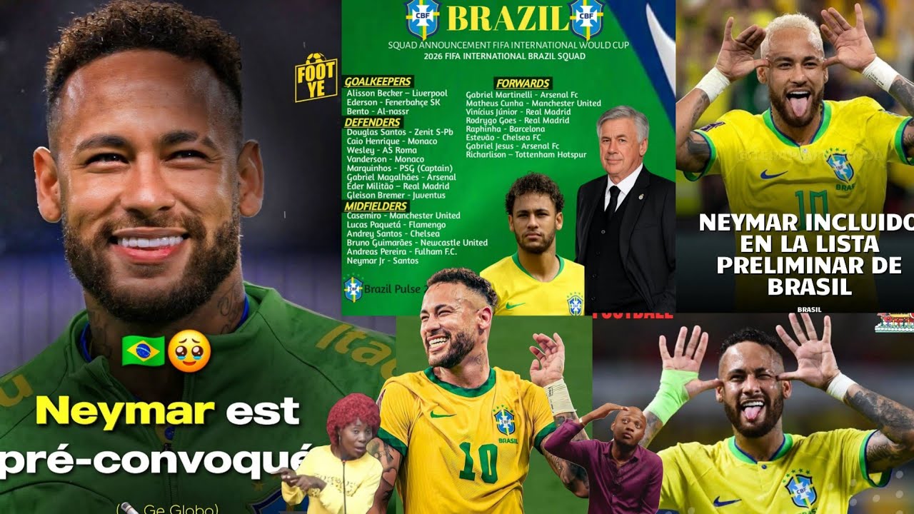 Gwo manmanm lage lis la deyò Neymar de retour brezil Bonne nouvel Pou fanatik yo   Ancelotti tande