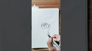 Cartoon Ninja Drawing Step by Step 🥷🗡️ #ninja #art