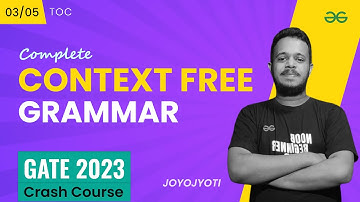 Context Free Grammar | TOC | GATE 2023 CRASH COURSE