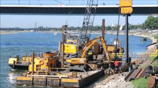 Crawler crane Sennebogen 690 and excavator Sennebogen 821