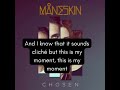Måneskin Chosen Lyrics