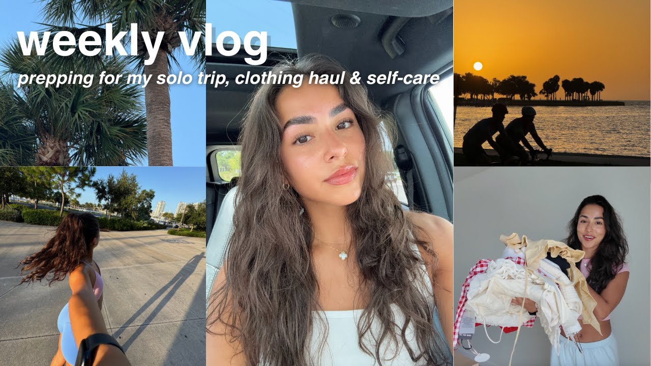 WEEKLY VLOG | i'm going on a solo trip? prepping, errands, self-care, clothing haul & lots of yap