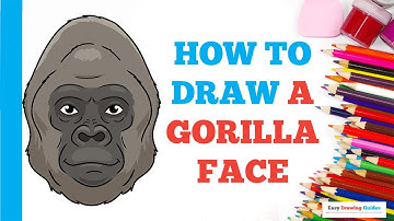 How to Draw a Gorilla Face: Easy Step by Step Drawing Tutorial for Beginners