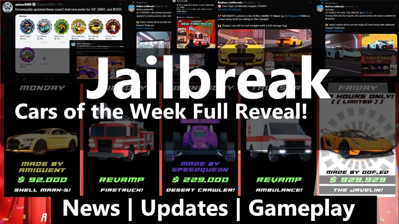 THE JAVELIN LIMITED CAR sn0wshooter Jailbreak News 1/4/2022 YouTube