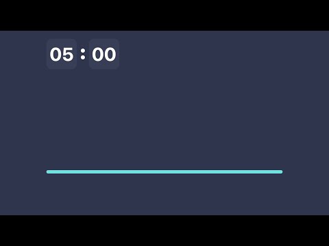 5 Minute Timer - Countdown - Progress Bar - Flip Sound