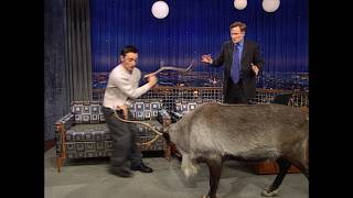 Animal Expert Jarod Miller Loses Control of a Reindeer | Late Night with Conan O’Brien