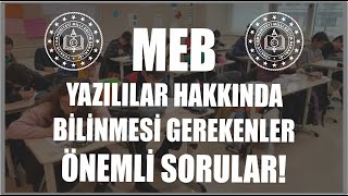 Meb Yazili Hakkinda Bi̇li̇nmesi̇ Gerekenler - Meb Sinav Hakkinda Bi̇li̇nmesi̇ Gerekenler Inav