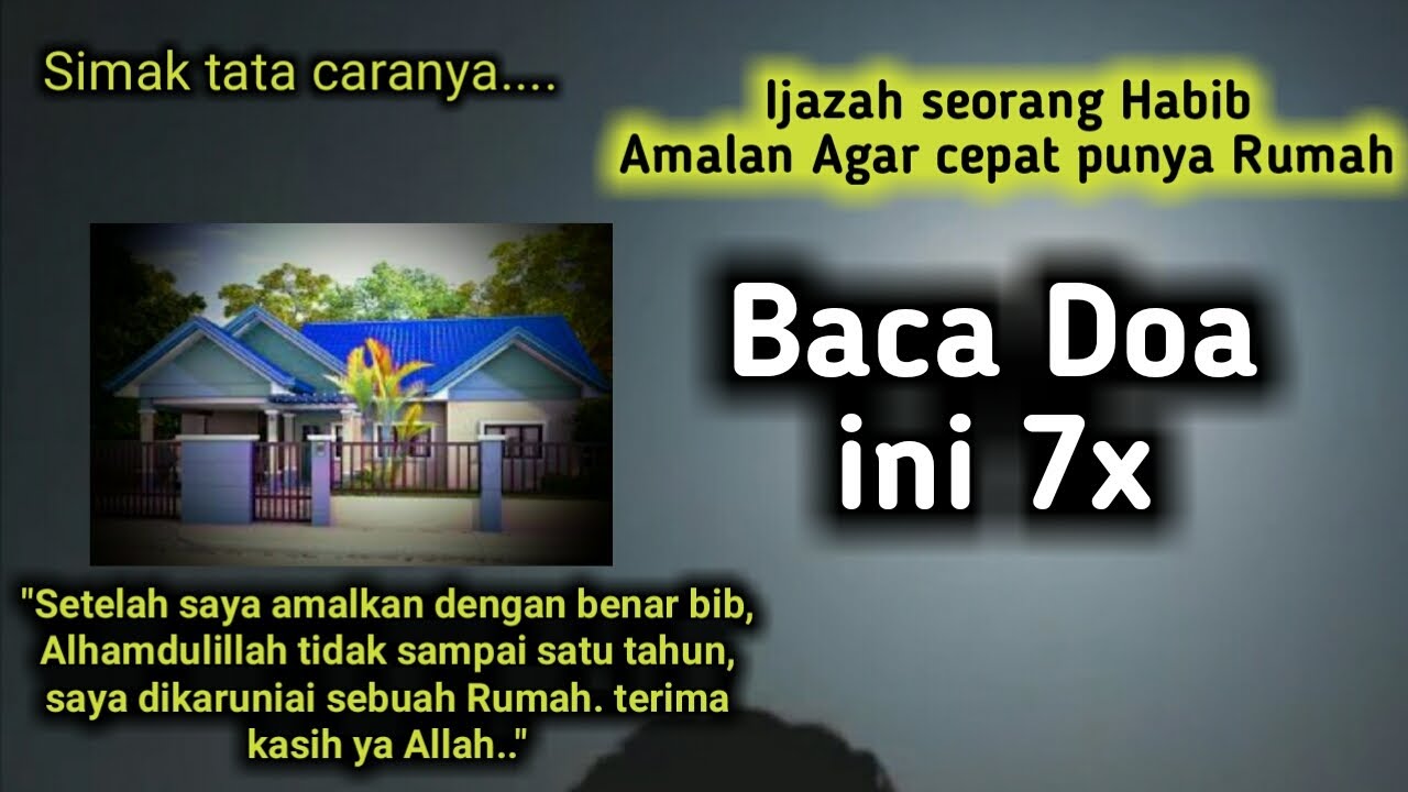 Doa agar punya rumah