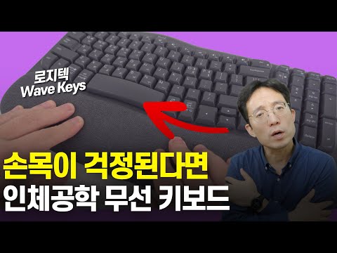 손목이 걱정된다면 인체공학 로지텍 Wave Keys 키보드
