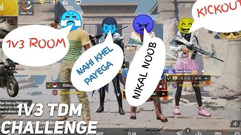 Random players call me noob | 1v3  TDM Challenge | Pubg Mobile