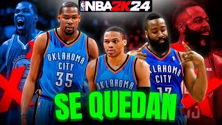 ¿Y si DURANT, HARDEN y WESTBROOK se QUEDAN en los THUNDER? NBA 2K24 MyGM AIRCRISS #1