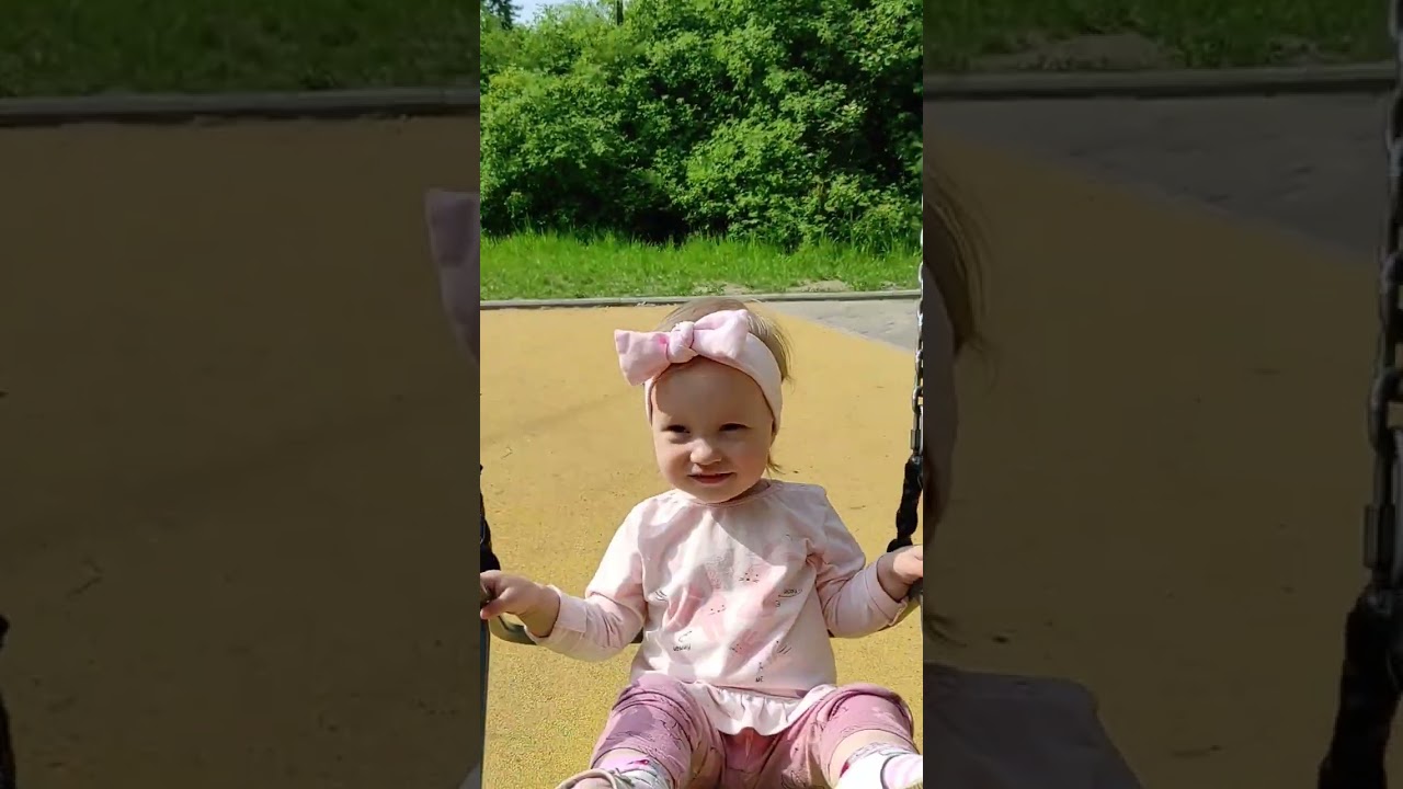 on the swing🥰😍🌈