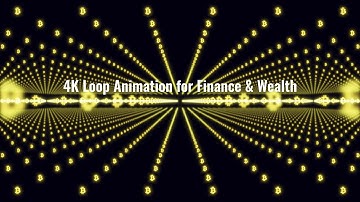Flying Through Bitcoin Symbols | 4K Loop Animation for Finance & Wealth