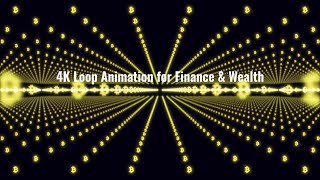 Flying Through Bitcoin Symbols | 4K Loop Animation for Finance & Wealth