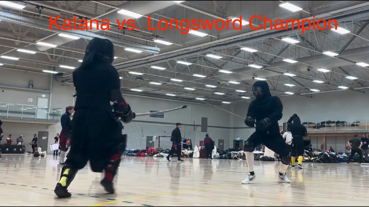 Katana vs Longsword - Jieyu Wu vs. Joakim Börtin, Swedish Champion, Gekiken Sparring