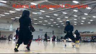 Katana vs Longsword - Jieyu Wu vs. Joakim Börtin, Swedish Champion, Gekiken Sparring
