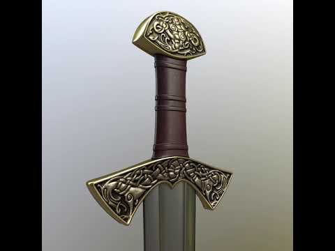 Средневековый кельтский меч | Medieval celtic sword | 3d model
