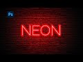 How to Create Neon Text Effect in Photoshop | Easy Tutorial
