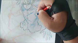 Sketching Kurama (Yu Yu Hakusho)