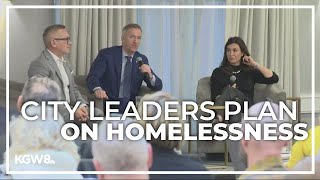 Portland officials talk with business leaders about aggressive homeless plan