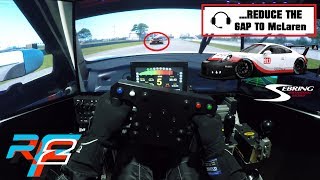 rFactor 2 - Sebring | ..reduce the gap to McLaren @ Porsche 911 RSR GTE [OSW SimuCube]