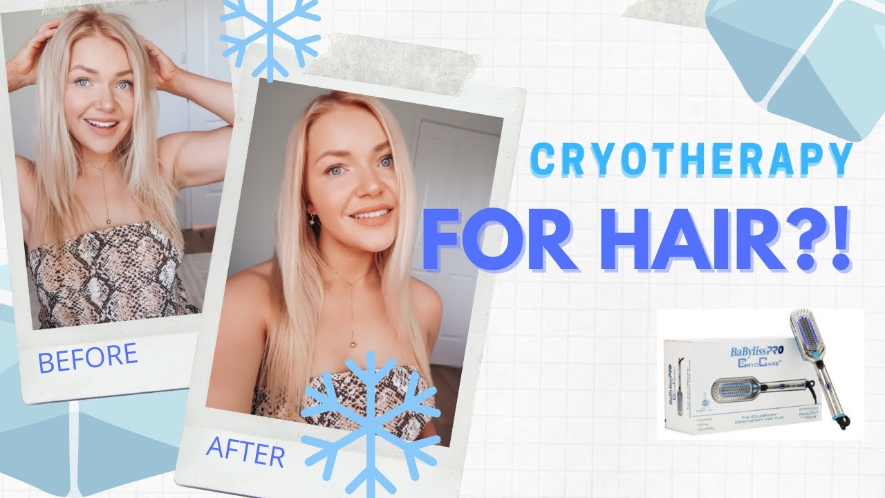FREEZING MY HAIR?! Testing out the BaBylissPro Cryotherapy Hairbrush  (Review) - YouTube