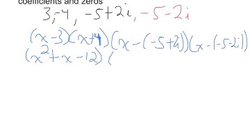 Write polynomial in standard given zeros