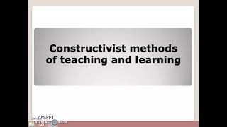 constructivist methods  B.Ed #constructivism #learningtheory #ugc #net ##ktet #psychology