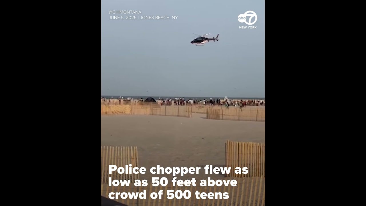 Police chopper flew as low as 50 feet above crowd of 500 teens