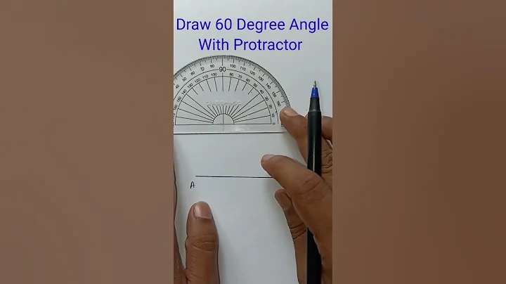 Construct an angle of 60 degree with protractor #angleconstruction #60degreeangle #angle