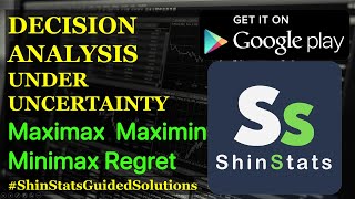 Decision Analysis under Uncertainty using Maximax, Maximin, Minimax Regret Criterions | ShinStats