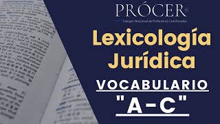 1. Lexicología Jurídica (A-C)