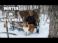 Bushcraft Camp in the Snow - Winter in November