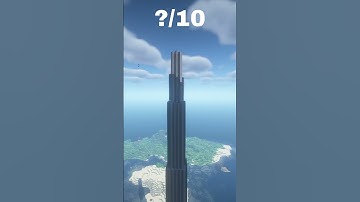 MINECRAFT BIGGEST COBBLESTONE TOWER HACK 🤑 #shorts #short #viral #minecraft #gaming #trending !