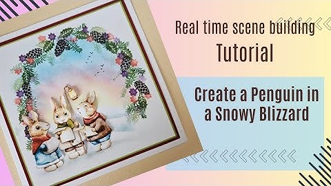 Create a wintery scene using stamping and die cuts together #papercraft #tutorial 