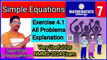 7th Class Maths New Syllabus|| Chapter-4|Simple Equations-Exercise-4.1 All Problems|Must Watch Video
