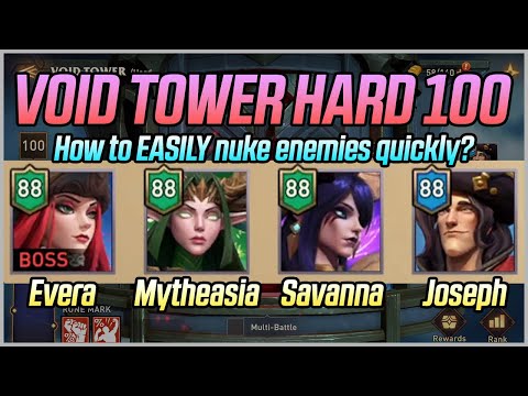 How to easily speed nuke Void Tower Hard 92 to 100 | Awaken Chaos Era