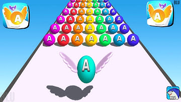 Letter Roll - Gameplay All Levels Android,ios game Mobile Game App New Update Games (Levels 2-5)