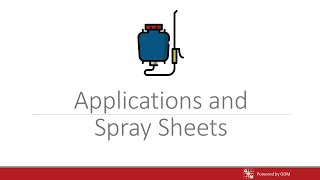 ARM Software Webinar - Applications and Spray Sheets